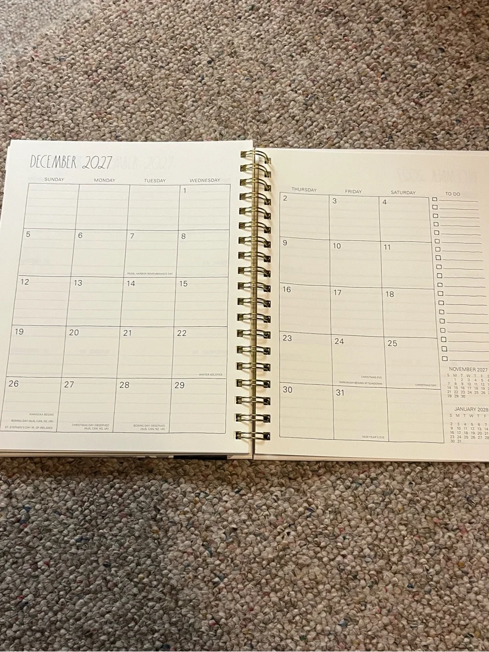 🆕 Rae Dunn 2027 Floral 17 Month Planner Large